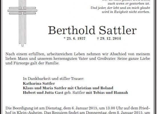 Traueranzeige als Zeitungsanzeige mit gezeichnetem Kreuz, 3 Spalten / 120 mm, gestaltet von Schaack Bestattungen Hanau