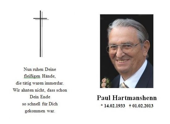 Sterbebildchen als Gestaltungsbeispiel, mit Farbporträt und Trauervers, gestaltet von Schaack Bestattungen Hanau