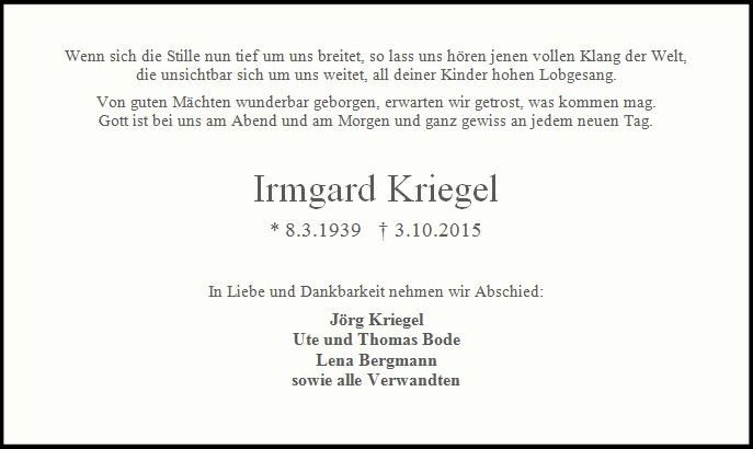 Trauerkarte als Gestaltungsbeispiel, rein typografisch mit schlichtem Rahmen, gestaltet von Schaack Bestattungen Hanau