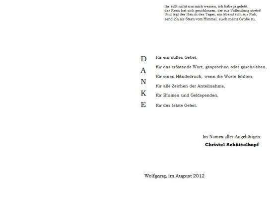 Trauerkarte als Gestaltungsbeispiel, rein typografisch, gestaltet von Schaack Bestattungen Hanau